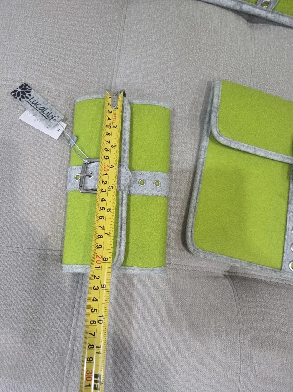 NWT Lucalily Lime Green Felt Set Of Laptop Case, Tablets Case And Wallet